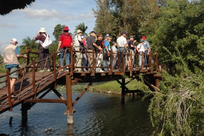 על גשר העץ בשמורת - לגונת דל טסורו - קובה