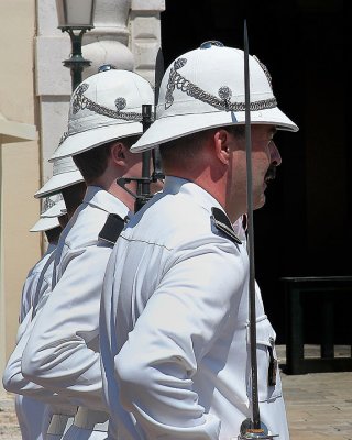 Change of guards in Monaco, France