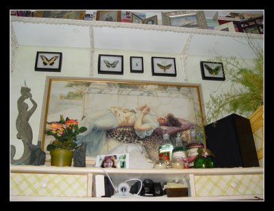 11-02 - Bedroom - print & butterflies over hutch