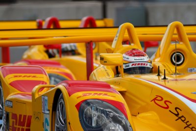 Penske Spyders waiting for track time