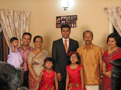 With aunt's family
