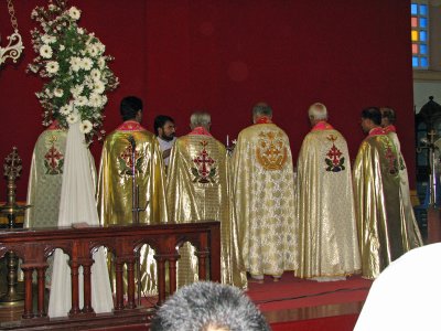 Seven priests including a bishop!