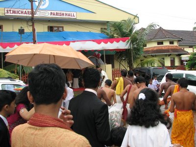 The procession to the reception hall