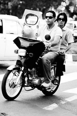 Two men on a motorcycle - Tehran