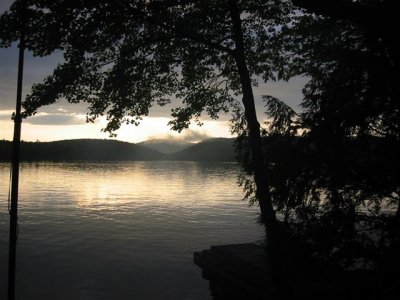 Sunset Lake Shadows