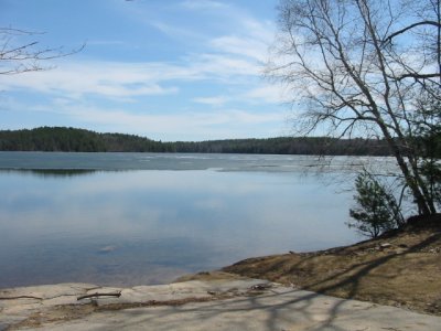 Still Ice on Manning Lake from Boat Ramp - 4/21/07