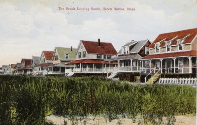 The Beach Looking South - Postmark 1928