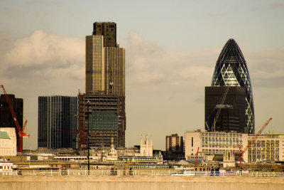 Swiss Re tower and Tower 42 from Charing Cross