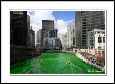 Dyeing the Chicago River