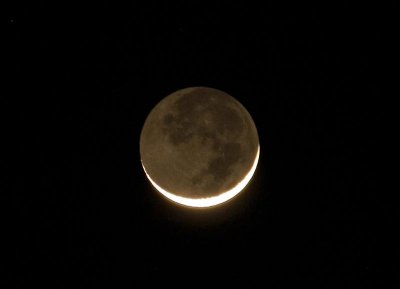New Crescent Moon with Earthshine