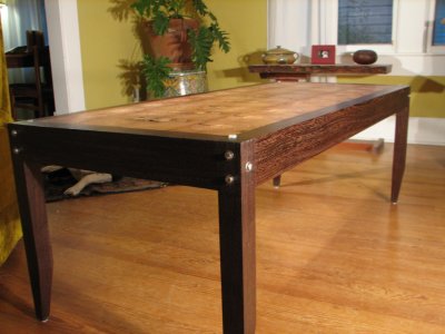 Coffee table (wenge, long leaf pine)