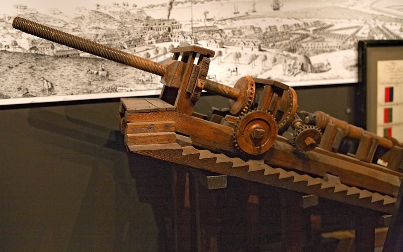 Modell av boremaskin