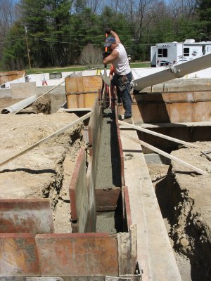 pouring foundation