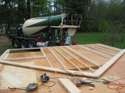 pouring rain and pouring concrete