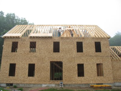 roof sheathing, and it's raining again!