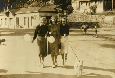 1937 Walking down Villars main street