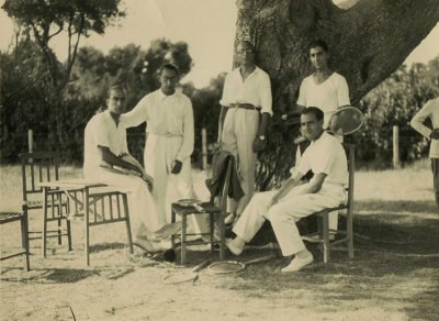 Renato's mother two husbands : Paolo seated right and Giulio seated left