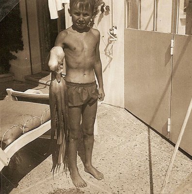 Pieter and octopus, September 1957
