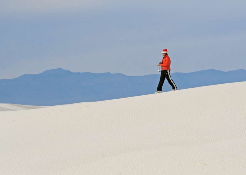 Christmas time on the dunes at White Sands
