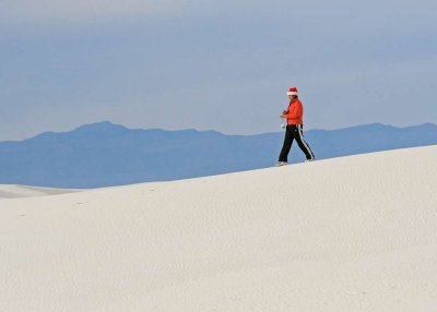Christmas time on the dunes at White Sands