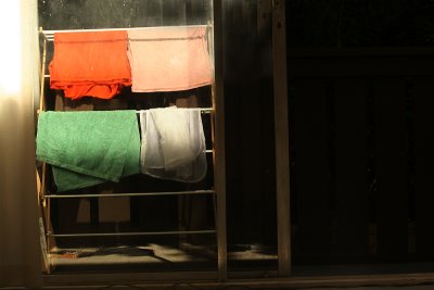 Laundry in afternoon sun