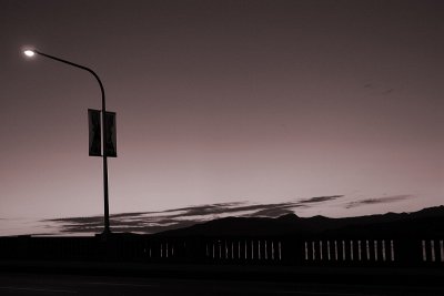 Summer night walk on Burrard Bridge