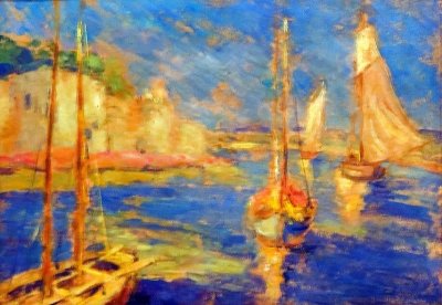 The Port at Concarneau, oil on canvas
