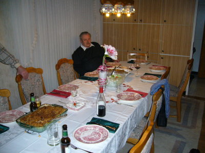 Opa at the dinner table