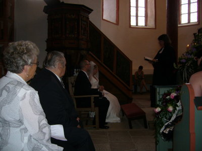 At the alter