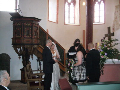 At the alter