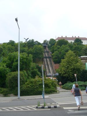 the little rail lift to the palace
