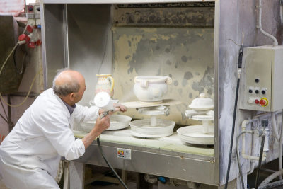 A final coat before the last firing