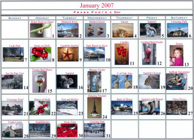 Calendar - January 2007
