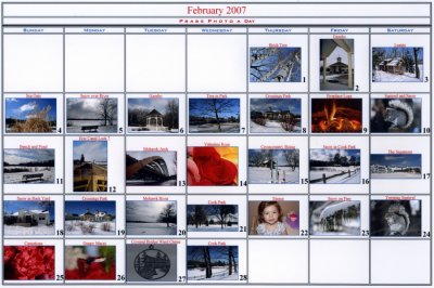 February 2007 -Calendar