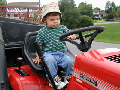 Matt on tractor