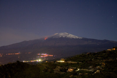 Etna by night