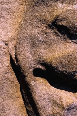 The face in the stone