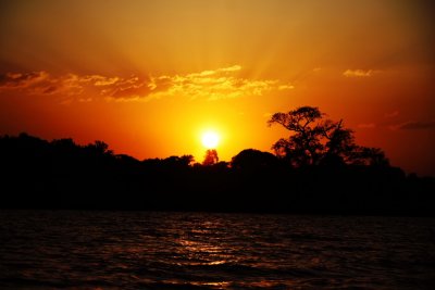 Sunset over Lake Tana