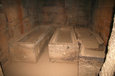Stone sarcophagi in the Tomb of King Kaleb