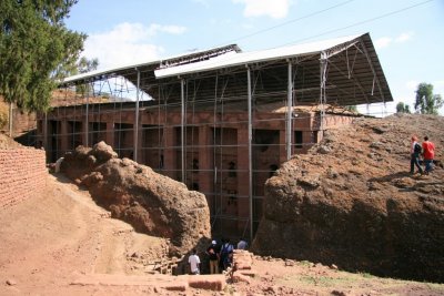 Bet Medhane Alem Church, the largest monolithic rock-hewn church in the world.