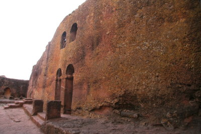Wall surrounding some of the northwestern cluster of churches in Lalibela