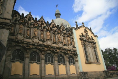 This cathedral was constructed by Emperor Haile Selassie beginning in 1933. Its construction was interrupted by the Italian occupation of Ethiopia, and was completed after the Italians were expelled.
