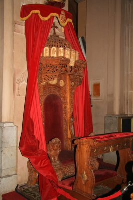 This was Emperor Selassie's seat for ceremonies in the Cathedral.