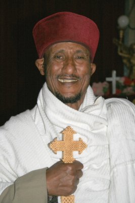 A priest in Kiddist Selassie