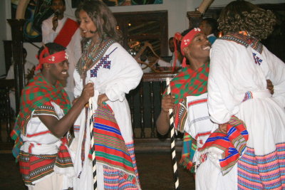 Traditional Ethiopian dances at the Villa Verde Restaurant