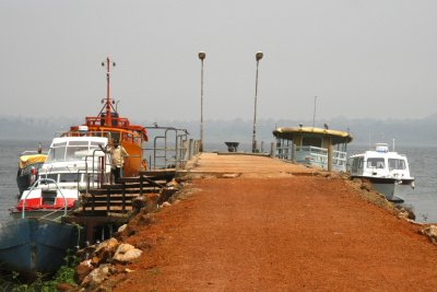 This boat dock is the departure point for a visit to Ngamba Island.