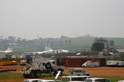 When you arrive in Entebbe, you quickly find that the Entebbe airport has a huge area devoted to aircraft and supplies for the UN peacekeeping mission in the DRC.