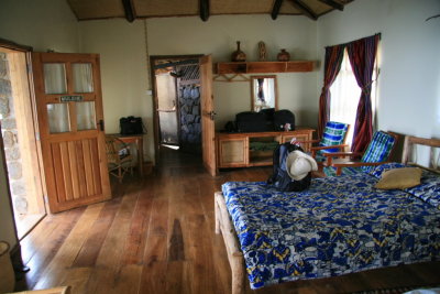 The interior of our cabin