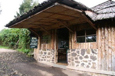 Entrance of the Volcanoes Mt. Gahinga Lodge