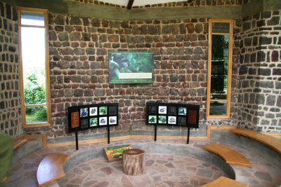 The very modern and informative visitor center at Mgahinga Gorilla National Park.